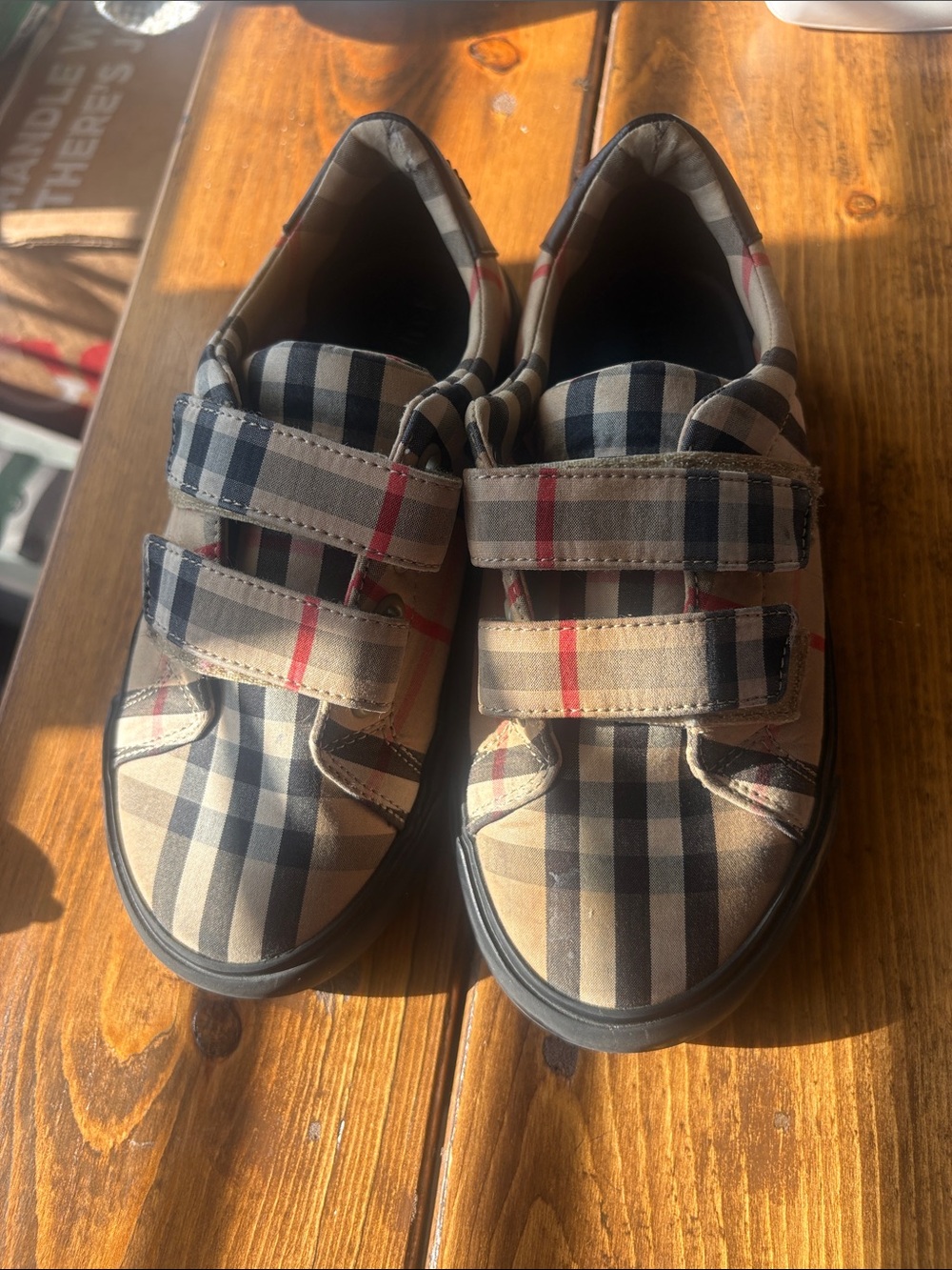 Burberry Velcro shoes